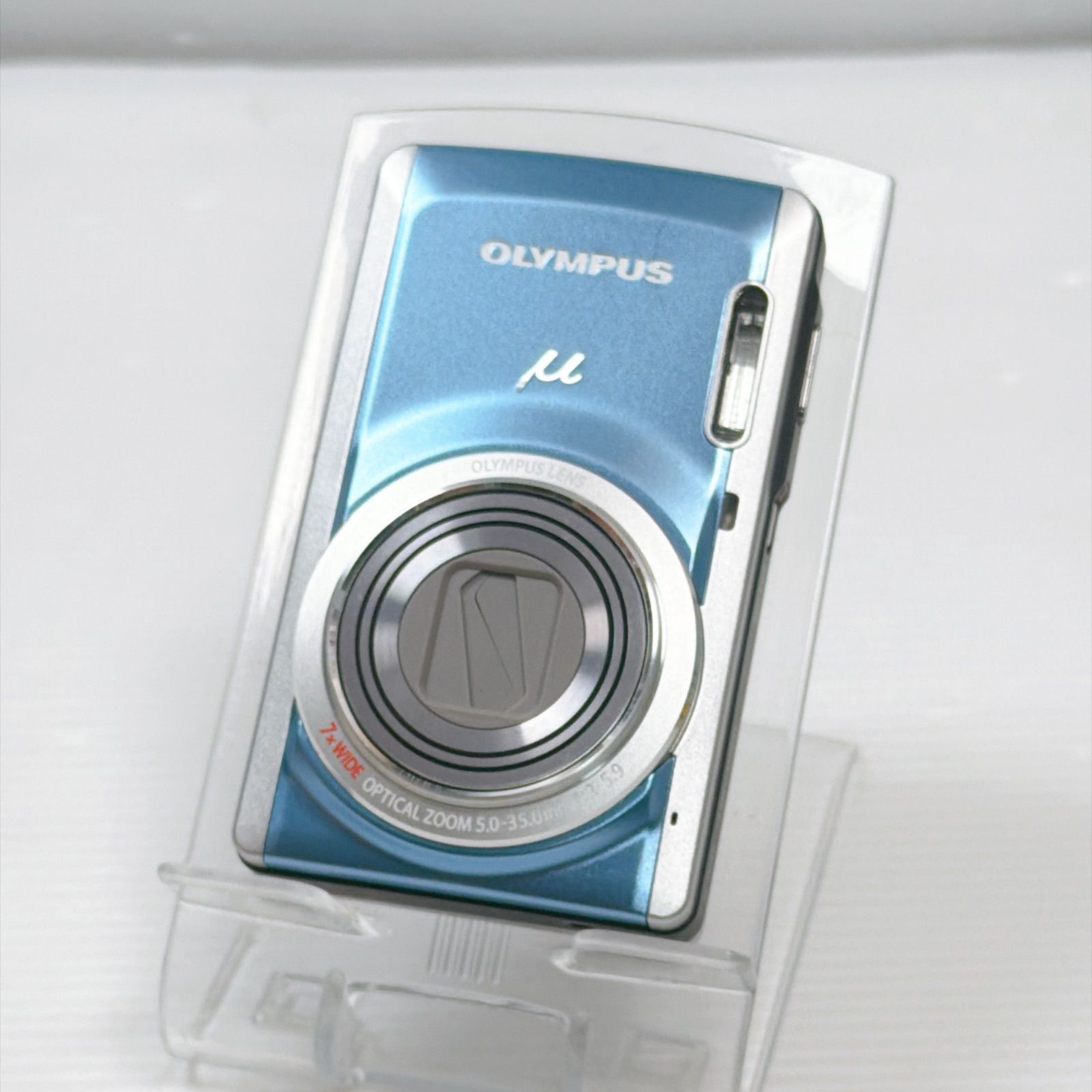 訳あり品 オリンパス ミュー OLYMPUS μ-7040 ライトブルー レアカラー