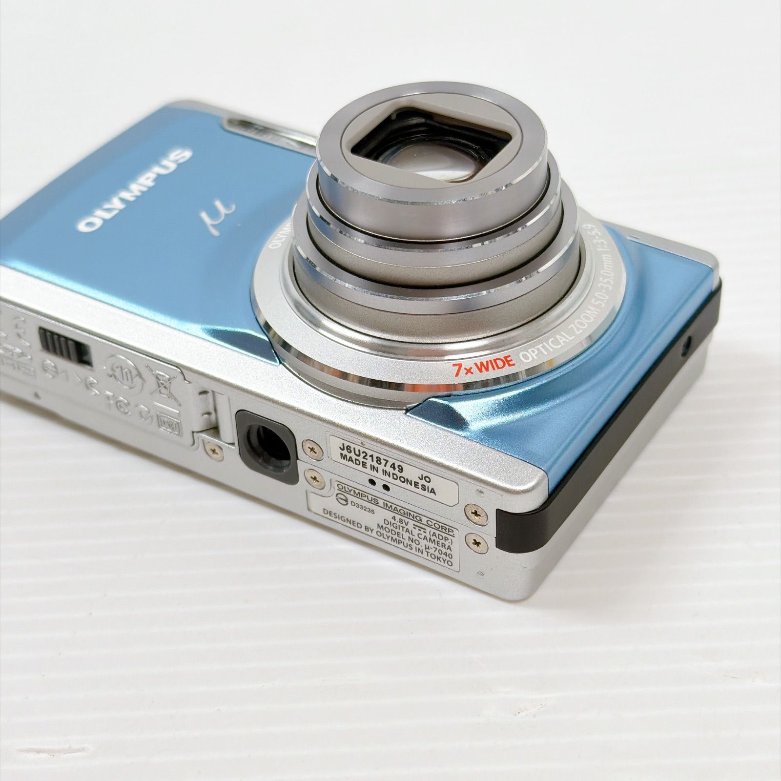 訳あり品 オリンパス ミュー OLYMPUS μ-7040 ライトブルー レアカラー
