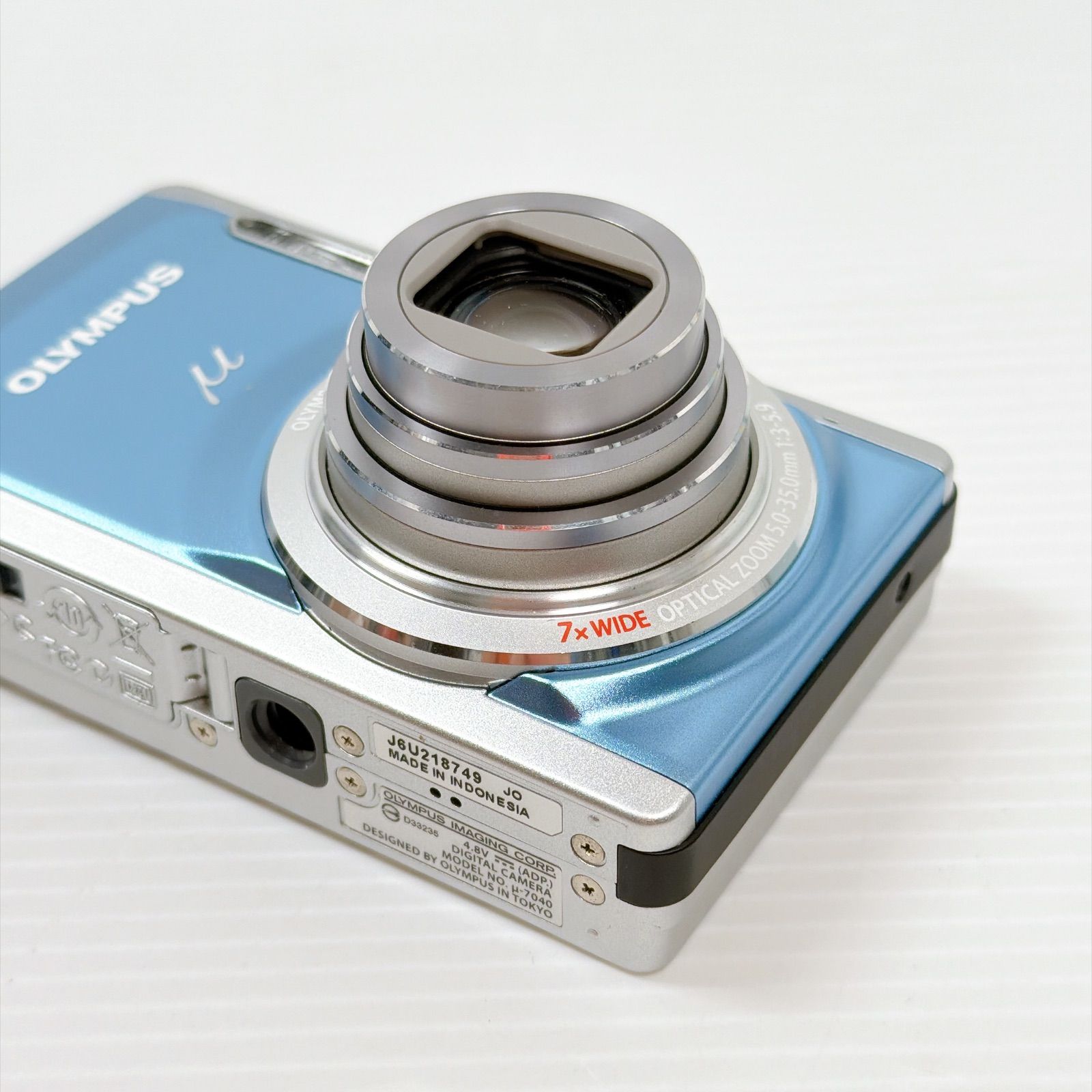 訳あり品 オリンパス ミュー OLYMPUS μ-7040 ライトブルー レアカラー
