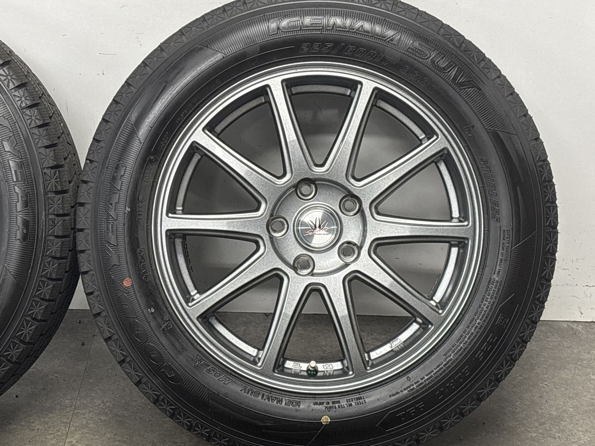 バリ溝 美品】ロクサーニスポーツ 17in 7J +53 PCD114.3 グッドイヤー
