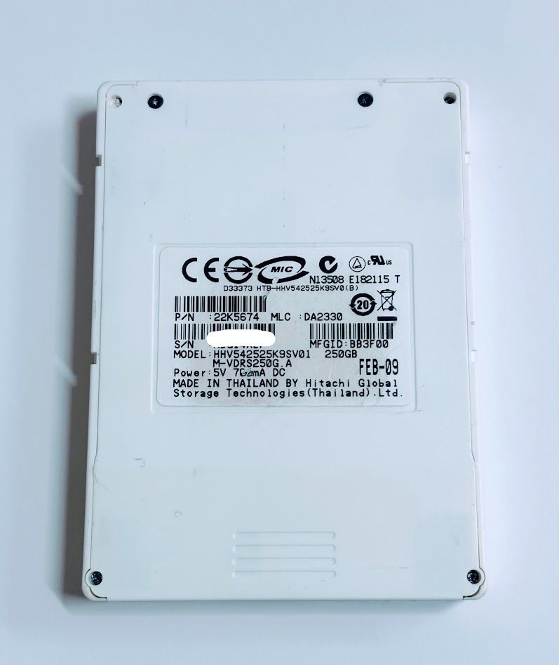 maxell iVDR-S（250GB）カセットHDD 日立Wooo対応 PC動作確認済み 正常