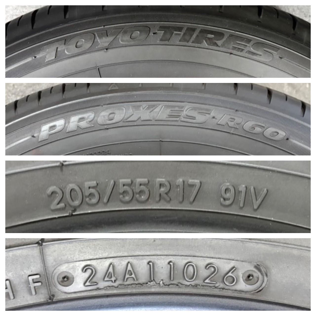 2026年製 約6.7mm トーヨータイヤ TOYO TIRES プロクセス PROXES R60