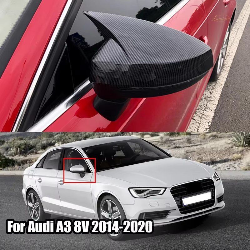 アウディ A3 8V 2014 - 20 バックミラー装飾カバー ABS カスタムパーツ