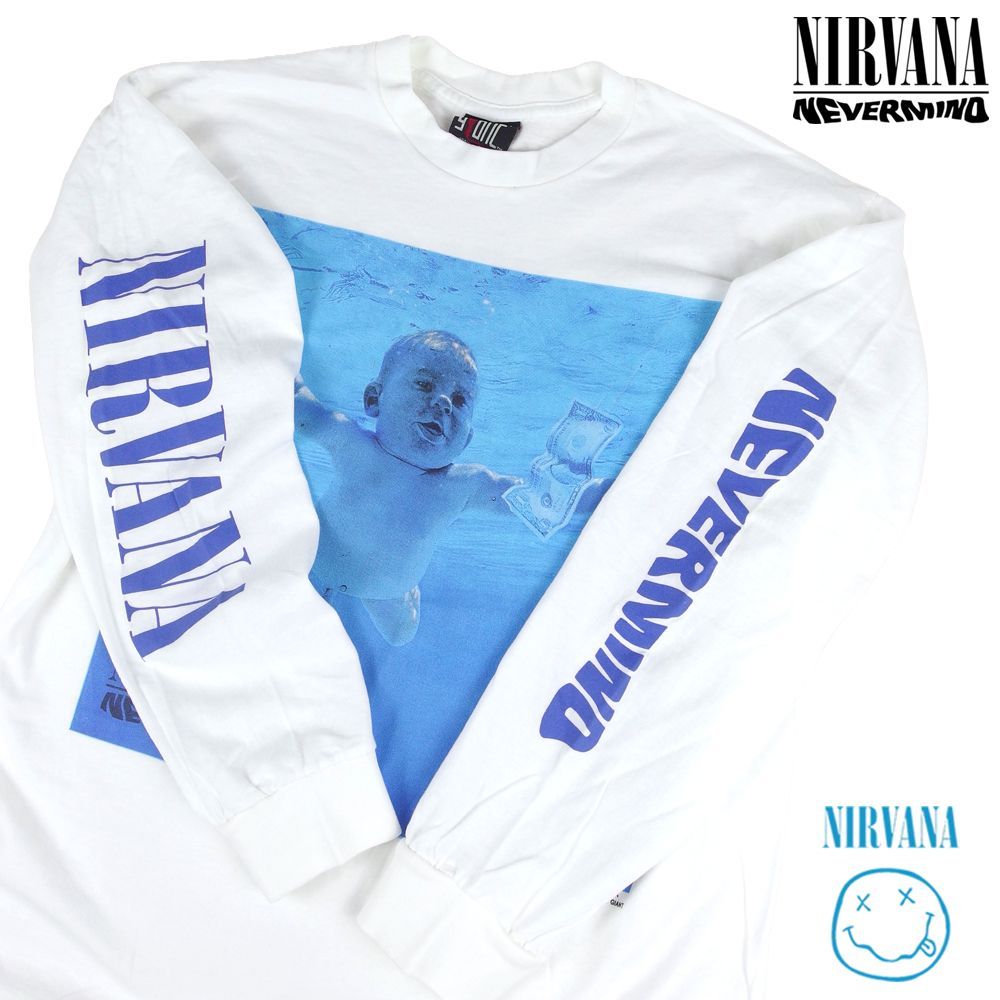 288 NIRVANA ニルヴァーナ ロンT 長袖 Tシャツ 美品 USA製 ホワイト L