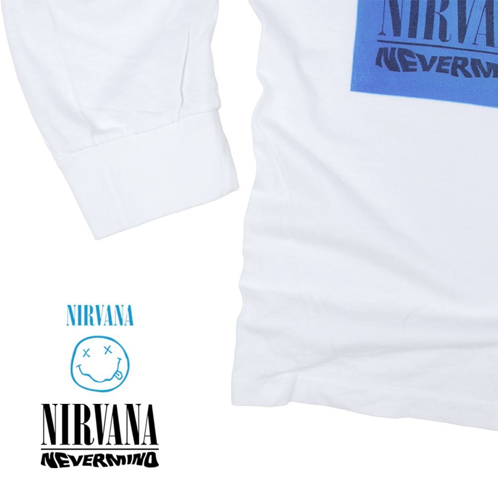 288 NIRVANA ニルヴァーナ ロンT 長袖 Tシャツ 美品 USA製 ホワイト L