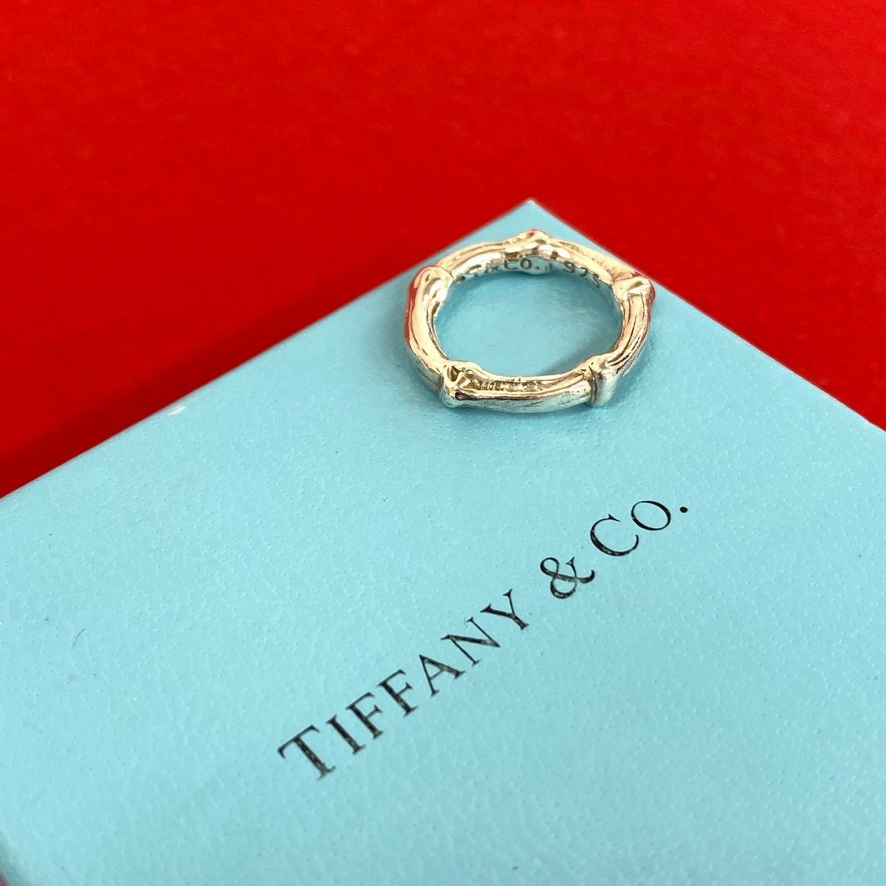 TIFFANY＆Co.ティファニーシルバーリング　メルカリ便 極 美品 TIFFANY&Co. ティファニー ヴィンテージ バンブー リング
