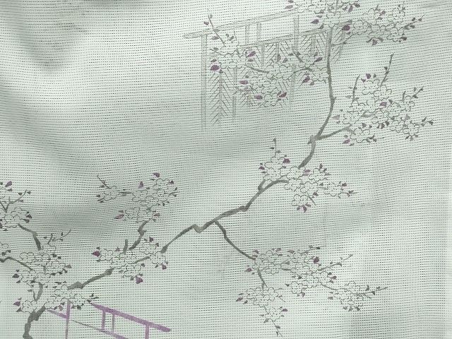 平和屋本店□夏物 小紋 絽 紗 燕 風景 花柄 友禅 手描き 暈し染め