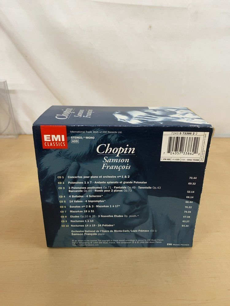 Chopin ショパン全集 10CD BOX Samson Francois（サンソン・フランソワ