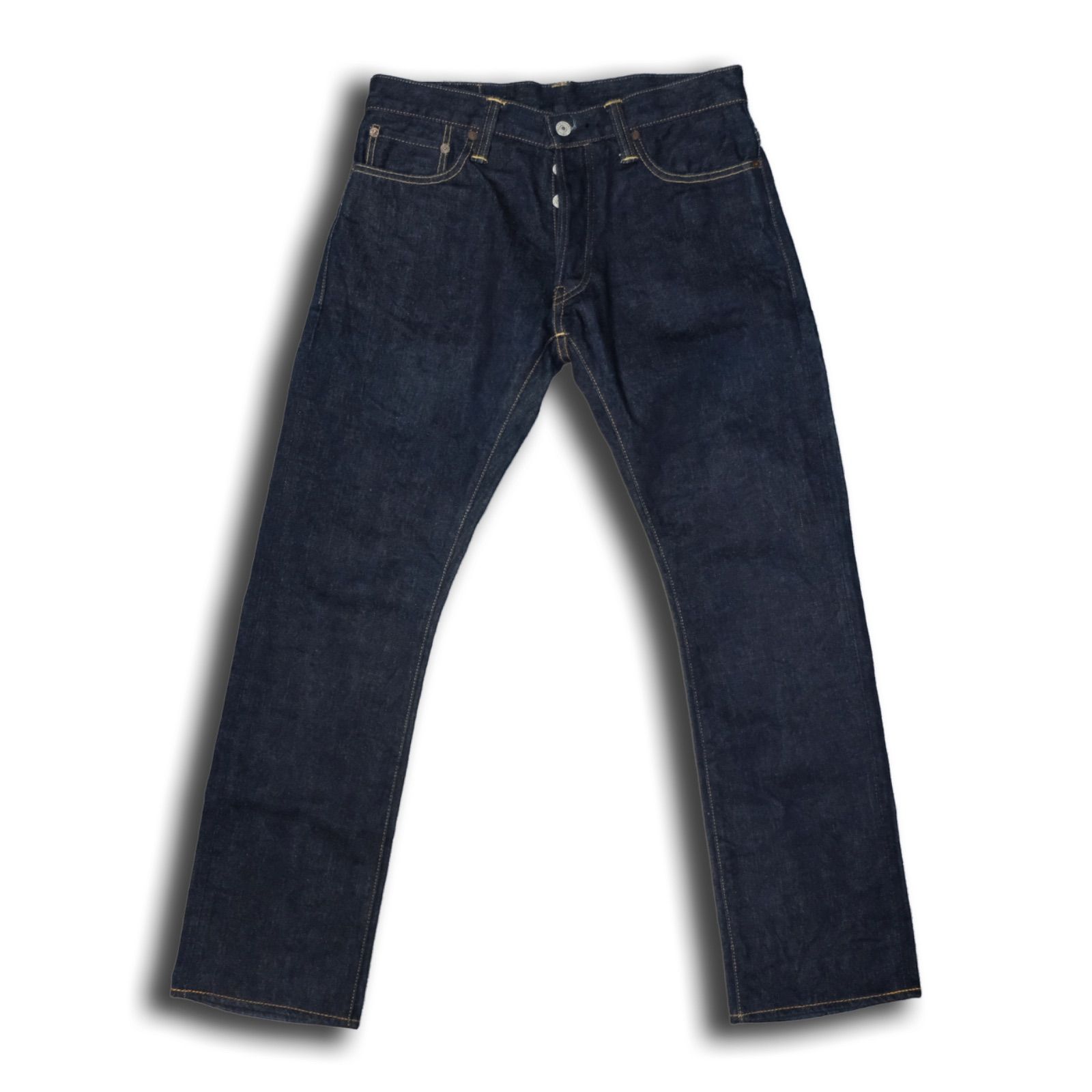 【未使用】Skull Jeans 5010XX ストレートデニム W30 濃紺 SKULL JEANS 5010XX 6×6 スリムストレートジーンズ W30 スカル