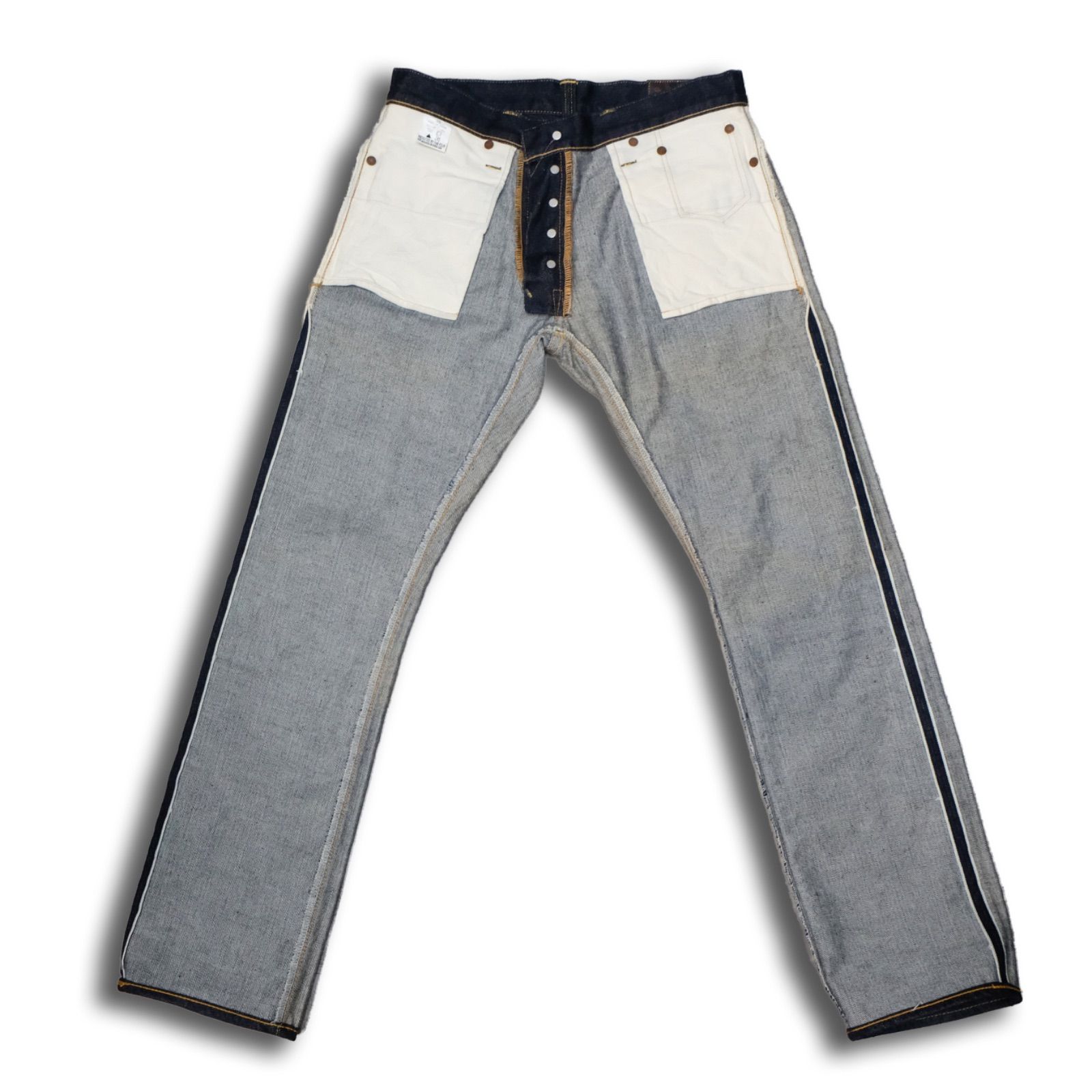 濃紺 SKULL JEANS 5010XX 6×6 スリムストレートジーンズ W30 スカル