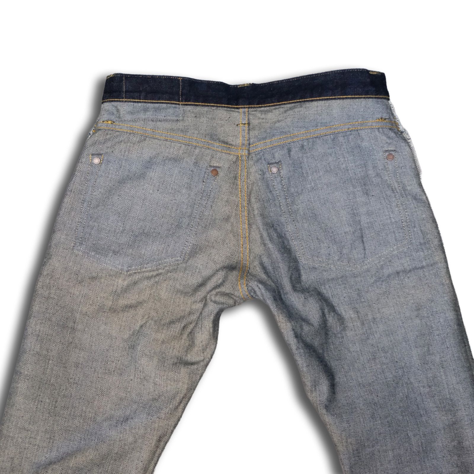 濃紺 SKULL JEANS 5010XX 6×6 スリムストレートジーンズ W30 スカル