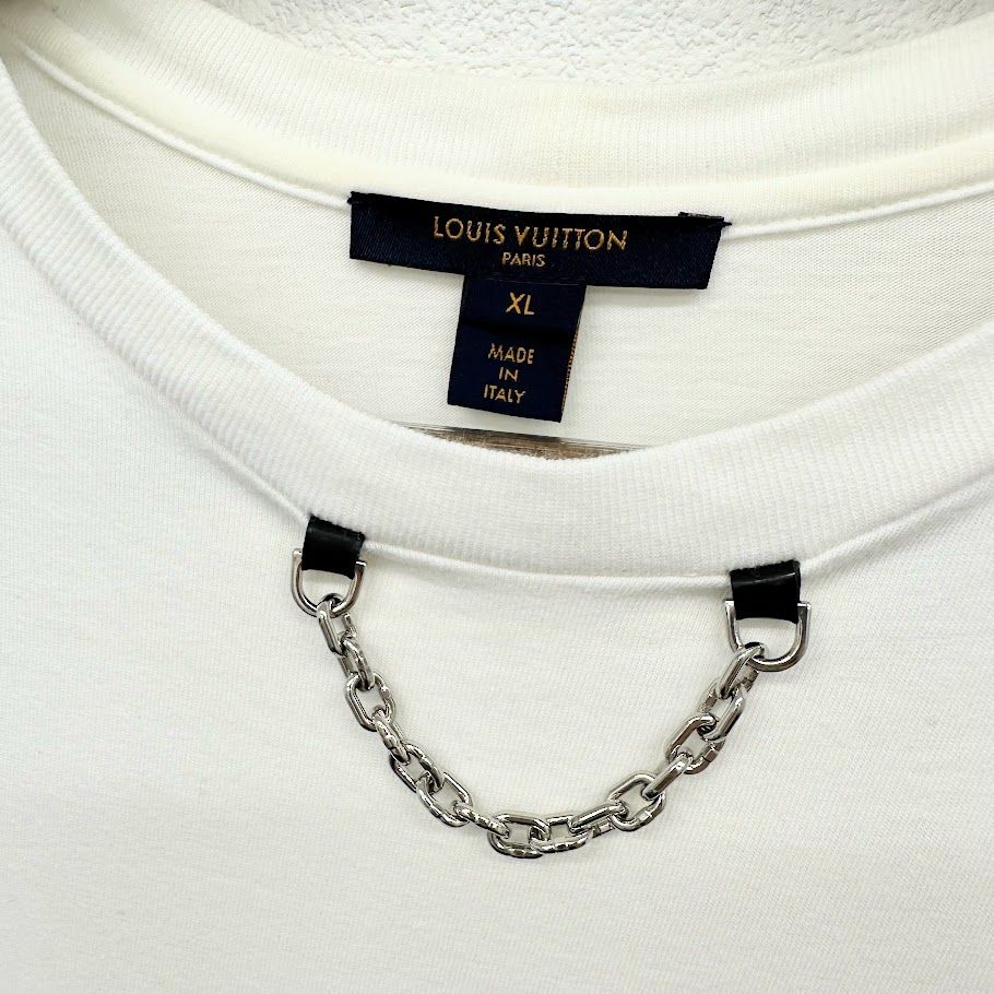 LOUIS VUITTON ルイヴィトン プリントジャージー Tシャツ チェーン
