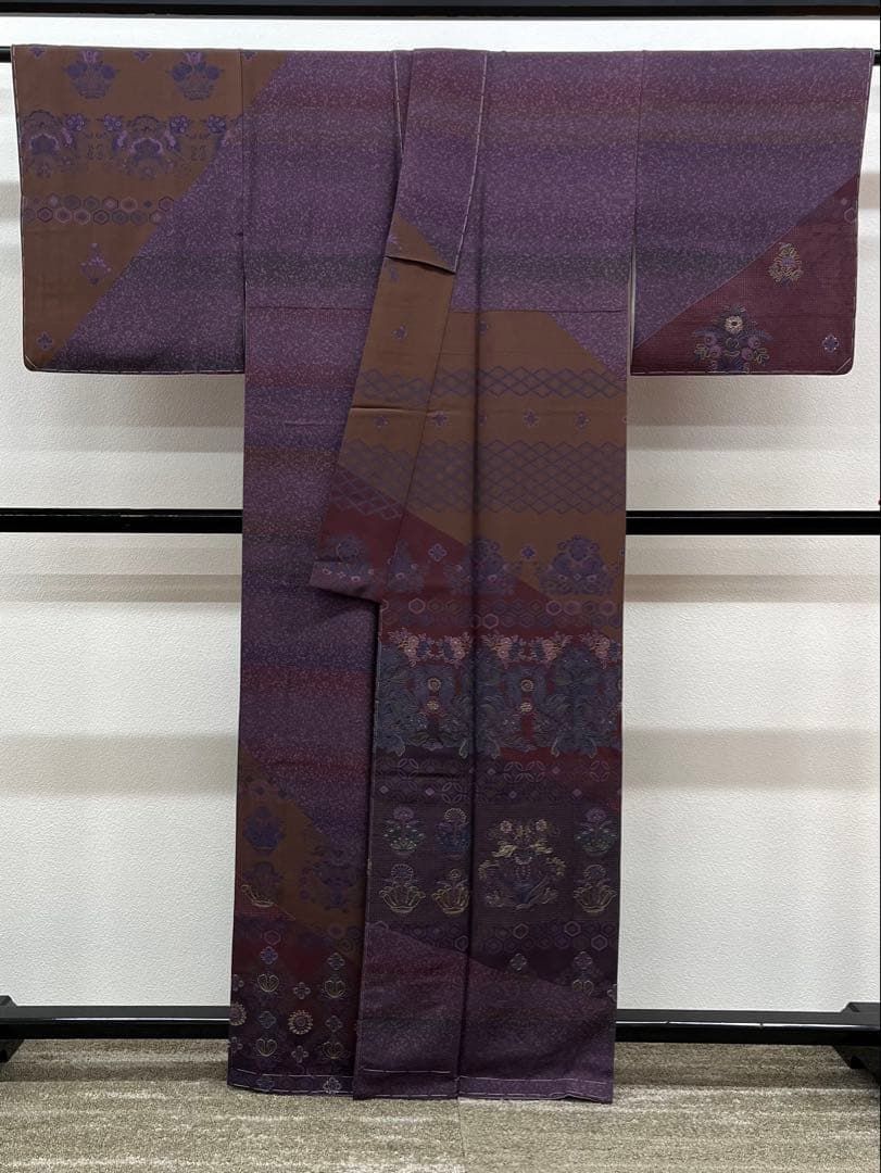 蘇州刺繍 汕頭刺繍 訪問着 叩き染 ますいわ屋扱い 正絹 躾糸付き A463