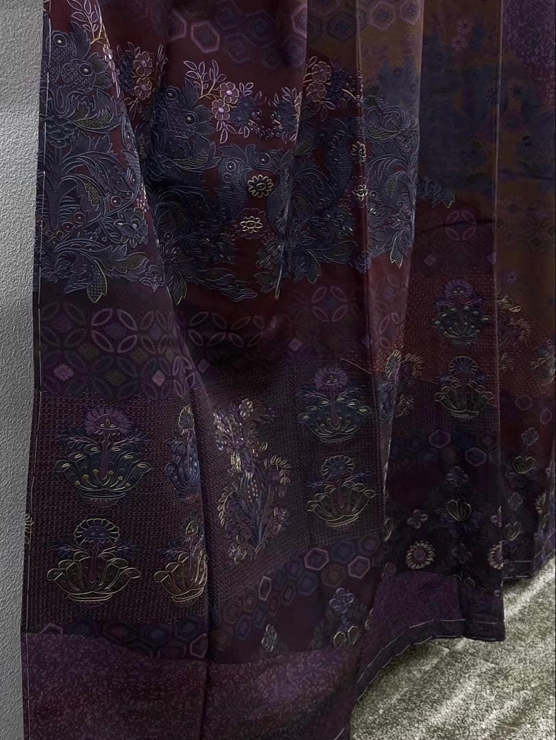 蘇州刺繍 汕頭刺繍 訪問着 叩き染 ますいわ屋扱い 正絹 躾糸付き A463