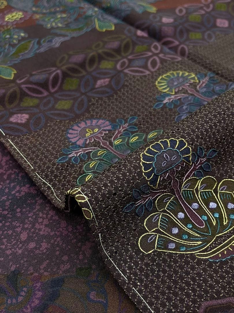 蘇州刺繍 汕頭刺繍 訪問着 叩き染 ますいわ屋扱い 正絹 躾糸付き A463