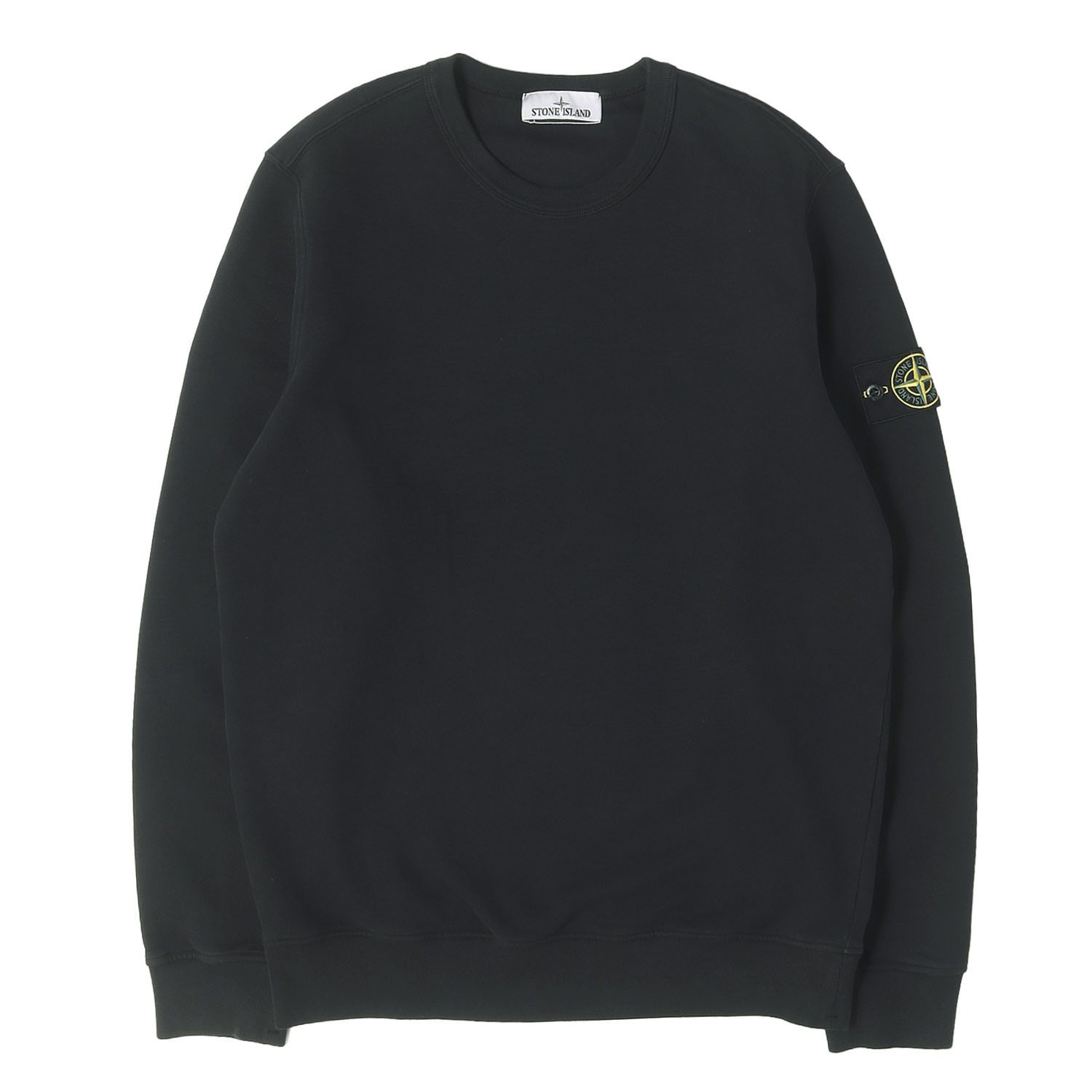 STONE ISLAND ストーンアイランド スウェット ブラック 黒 M 23AW コンパスパッチ スウェットシャツ SWEATSHIRT 791562420 トップス トレーナー【メンズ】【中古】