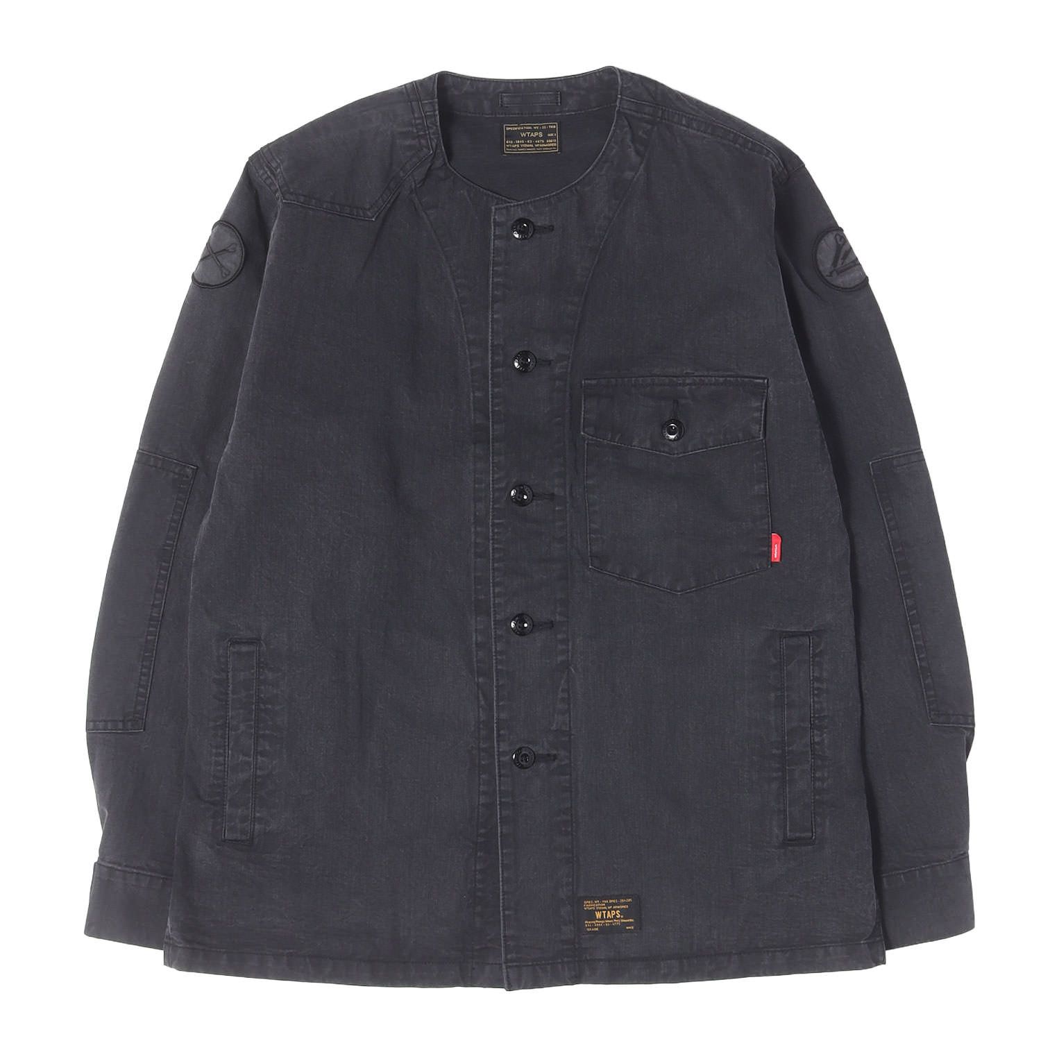 美品】WTAPS ダブルタップス シャツ ブラック 黒 2 チノクロス ノー