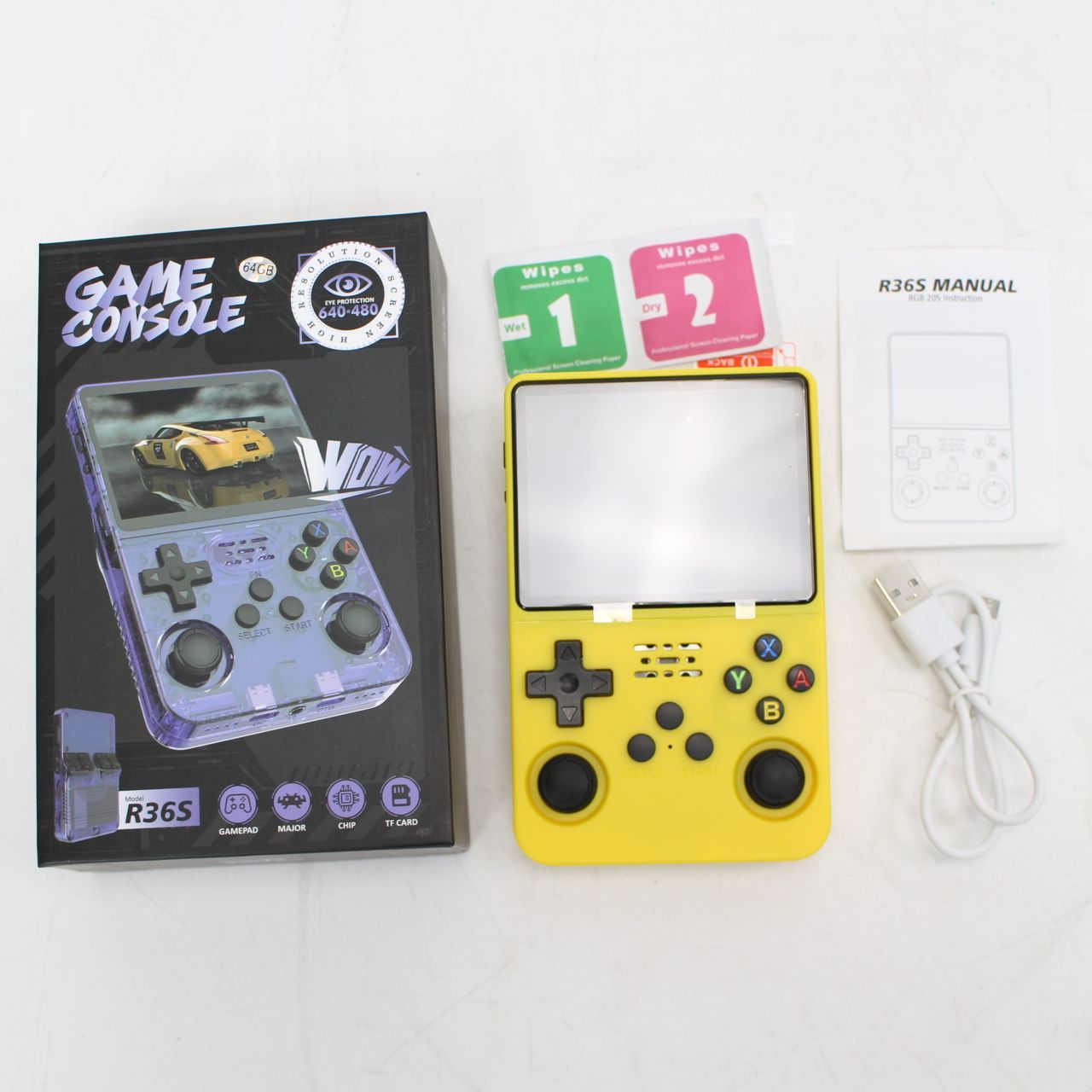 630)携帯型ゲーム機 R36S Handheld Game Console」(レトロゲーム機) — 1/9