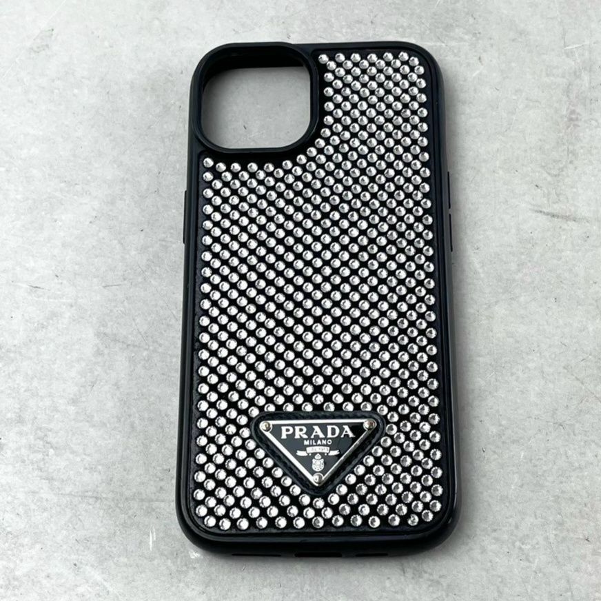 PRADA iphone13proケース ブラック シルバー - メルカリ