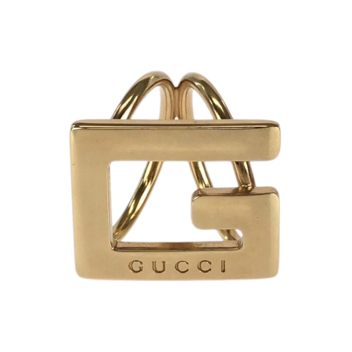 グッチ GUCCI Gロゴ スカーフリング ゴールド メッキ レディース 【1