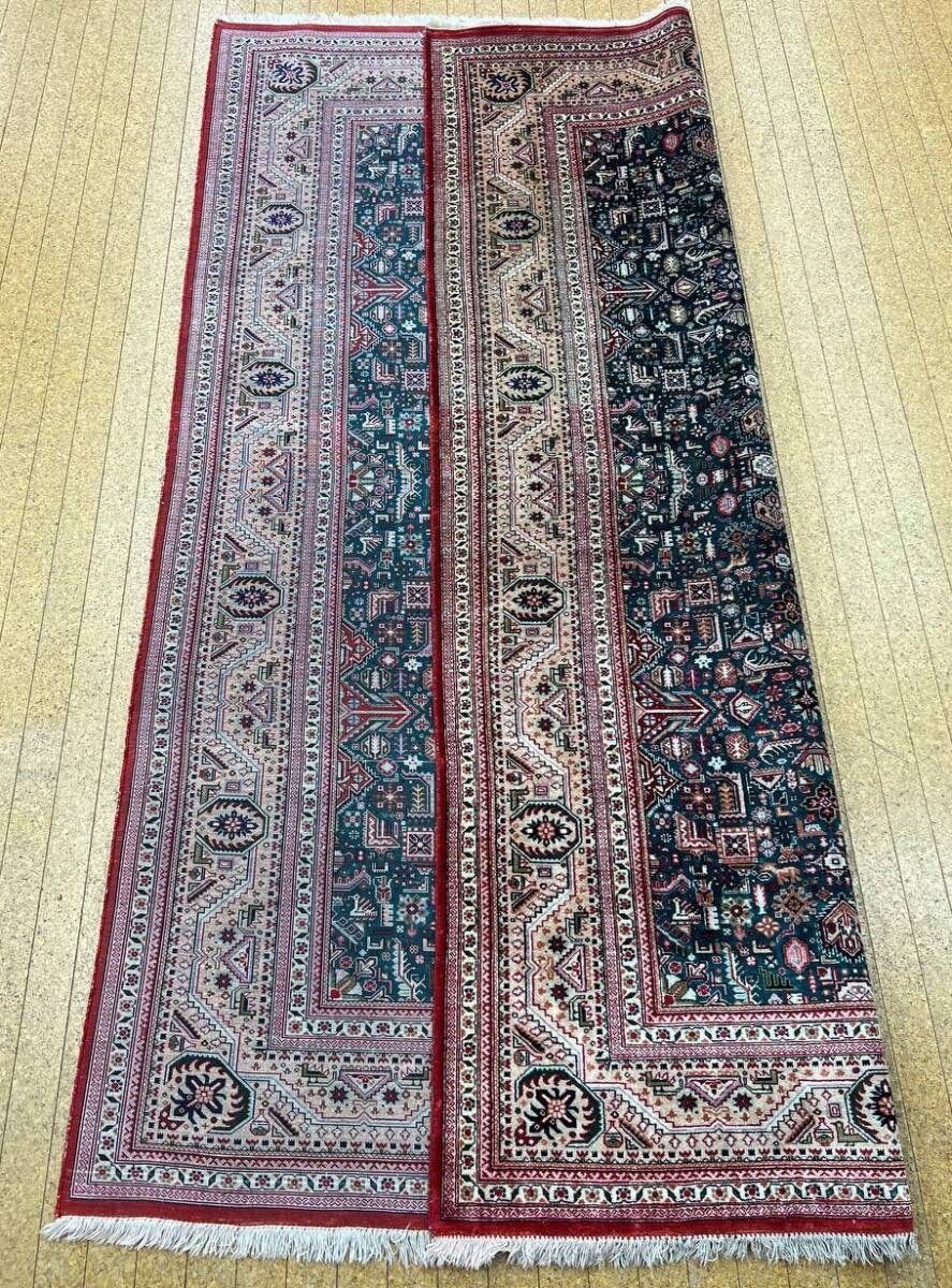 ペルシャ絨毯 クム産 シルク100% 手織り 188×135cm 高級ラグ