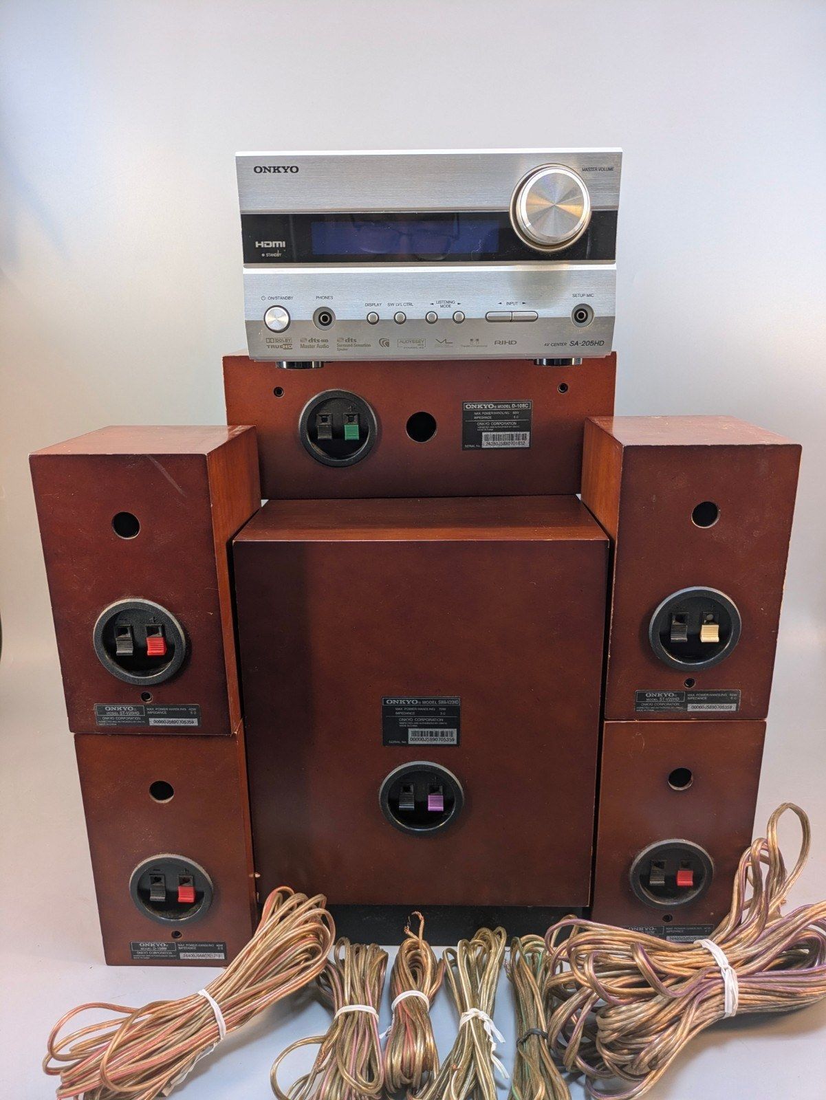 ONKYO ホームシアター7台まとめ売り AVセンター SA-205HD＋スピーカー6
