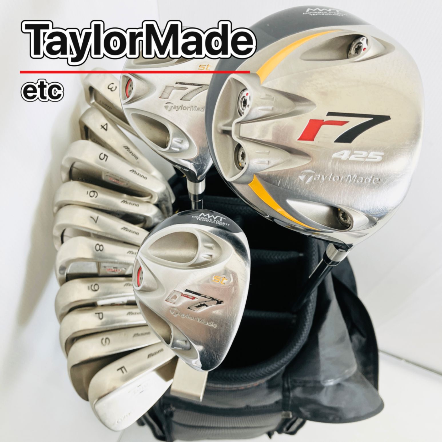 保証付】豪華 14本 TaylorMade テーラーメイド r7 MIZUNO ゴルフクラブ