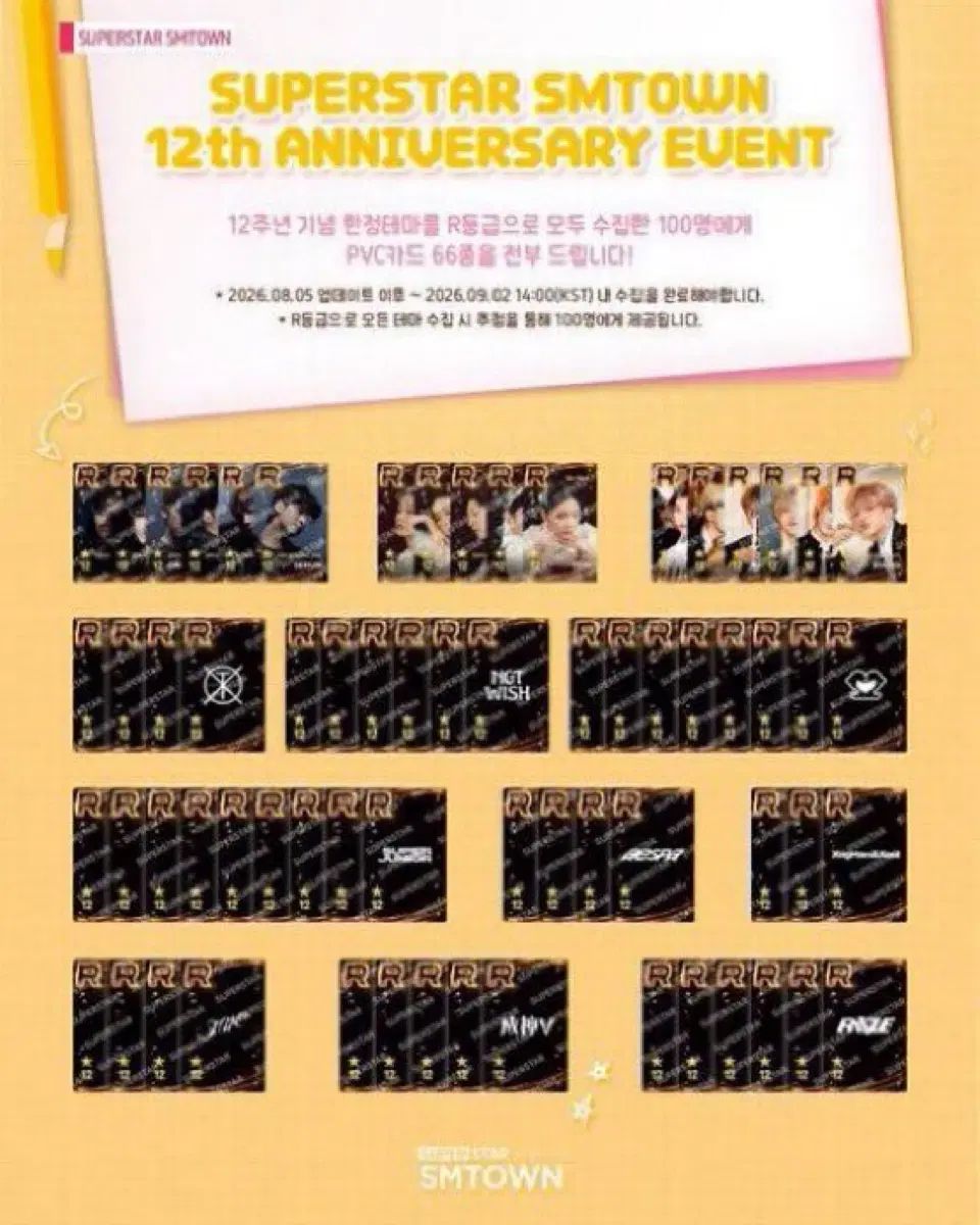 NCT(エヌシーティー)WISH SuperStar SMTOWN 12周年 記念 トレカ まとめ