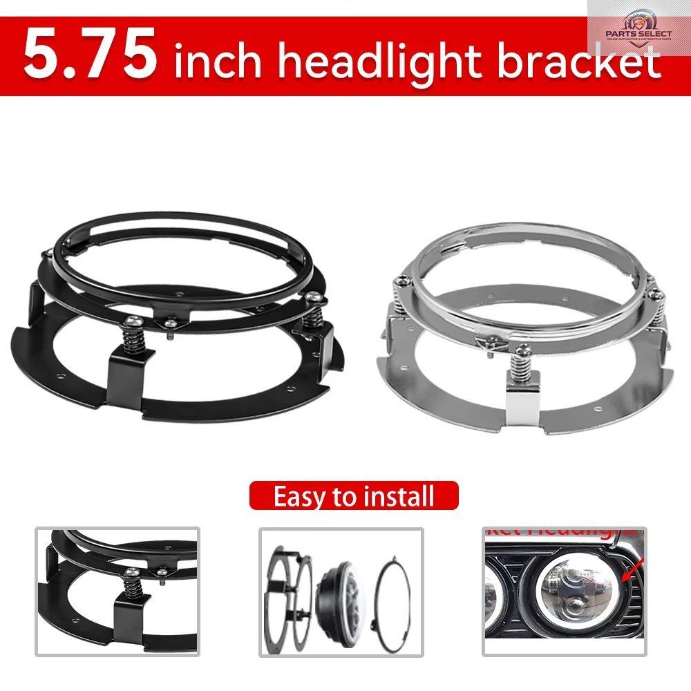ラウンド5.75インチヘッドライトブラケットキットオートバイカーパーツ5 3/4インチ5.75インチラウンドLEDヘッドライトヘッドランプ