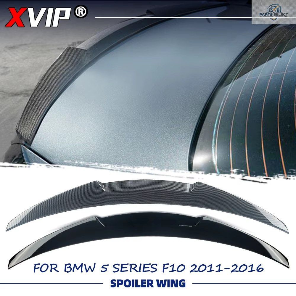 XVIP グロッシーブラック グロッシーカーボンルック M4スタイル リアスポイラーウィング BMW 5シリーズ F10セダン 2011-2016
