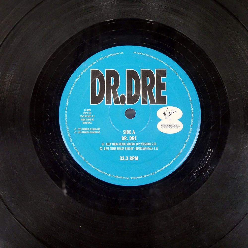 UK盤 DR. DRE KEEP THEIR HEADS RINGIN' / TAKE A HIT PRIORITY