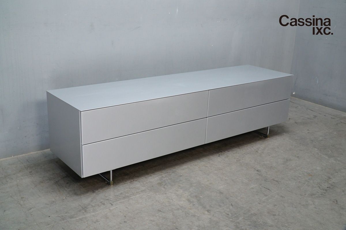 Cassina ixc.(カッシーナ・イクスシー) LOTUS(ロータス) シアターボード テレビボード キャビネット TV台 シルバー 34万030708