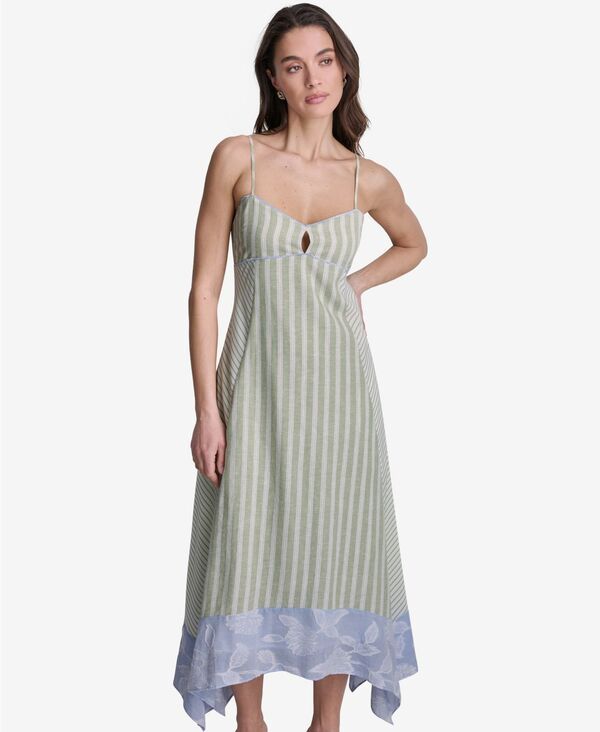 ビーシビージー レディース トップス ワンピース ミディ BCBG Womenstriped HighLow Midi Dress White ホワイト 22,484円