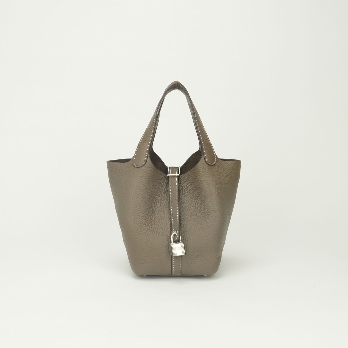 エルメス HERMES ピコタンロックPM 18 バッグ トートバッグ トリヨンクレマンス エトゥープ Etoupe グレー Gray シルバー金具 ハンドバッグ 371,250円