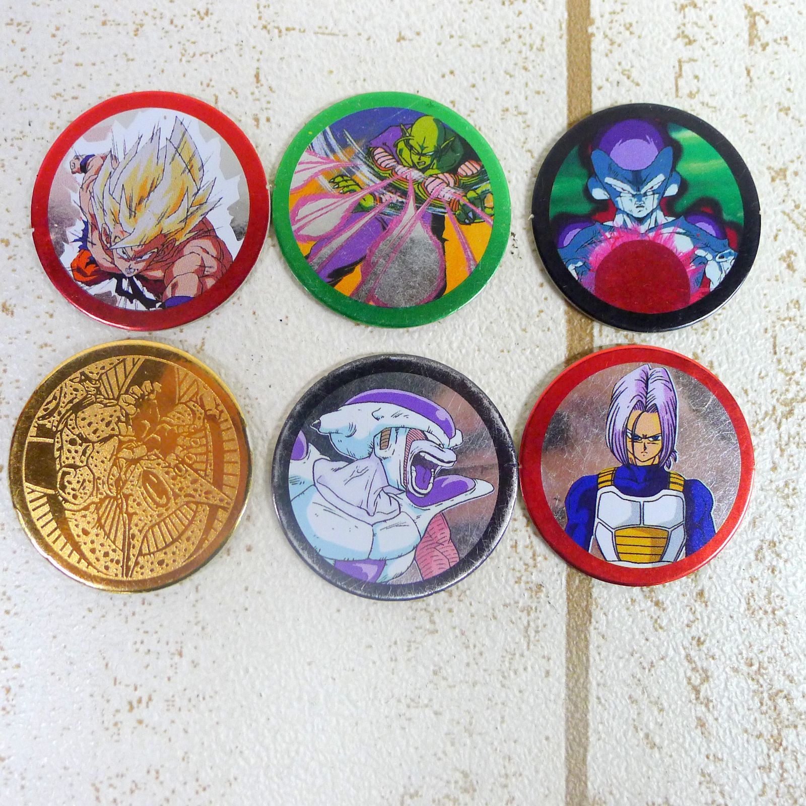 当時物 ドラゴンボールZ ミニ丸面子 68枚 まとめて 大量セット めんこ