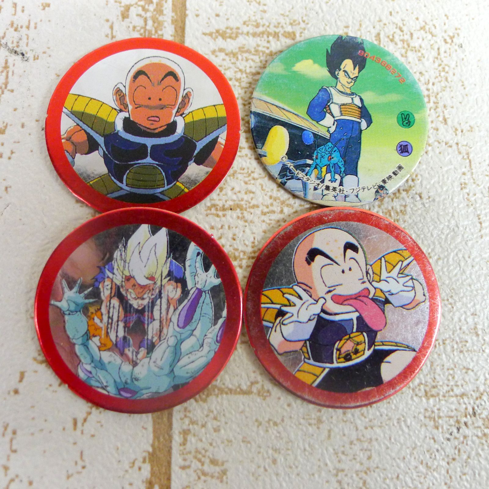当時物 ドラゴンボールZ ミニ丸面子 68枚 まとめて 大量セット めんこ