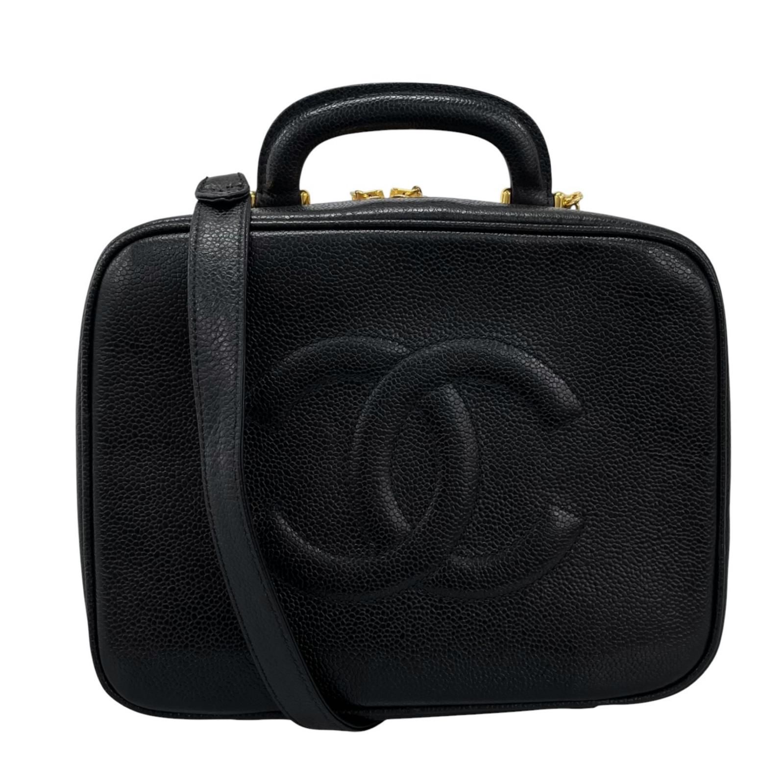 シャネル ショルダーバッグ キャビアスキン A07061 ブラック レディース CHANEL 中古 シャネル