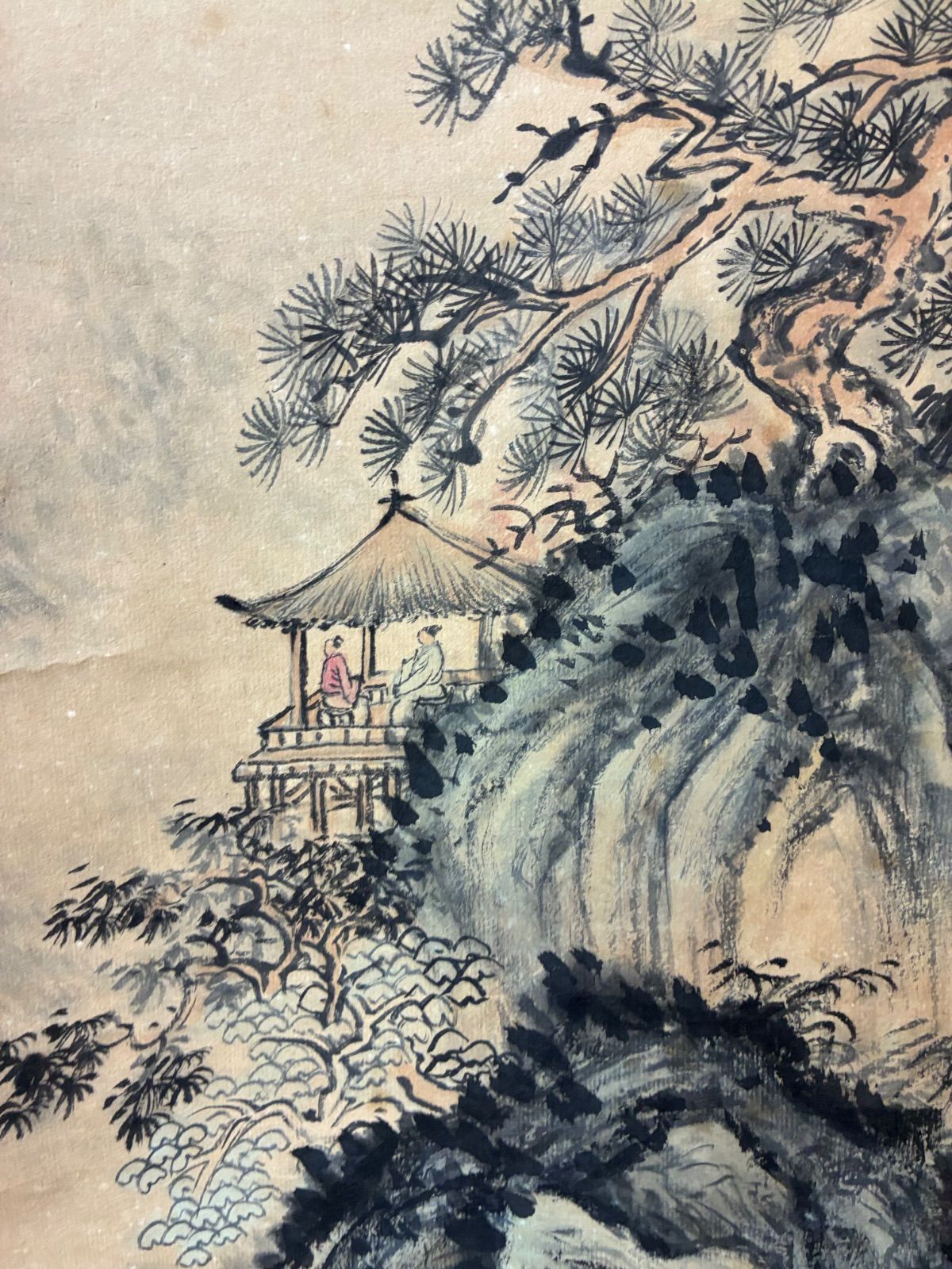 中国水墨山水画 掛軸「春陰漠漠」静心居士 乙丑年作 時代物 - メルカリ