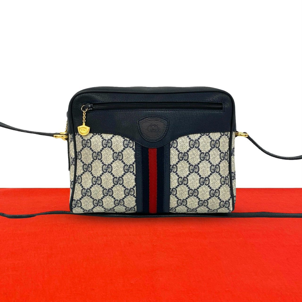 極 美品 GUCCI グッチ オールドグッチ ヴィンテージ シェリーライン GG