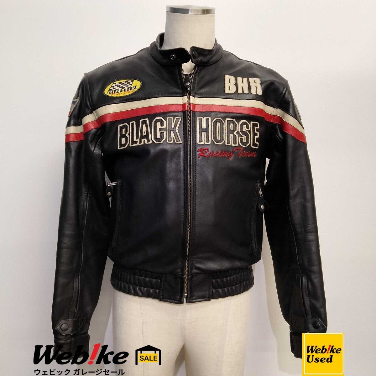 Siba KADOYA BLACK HORSE レザージャケット LL KADOYA BLACK HORSE Racing シングルライダース | サイズ：M RXBI35376