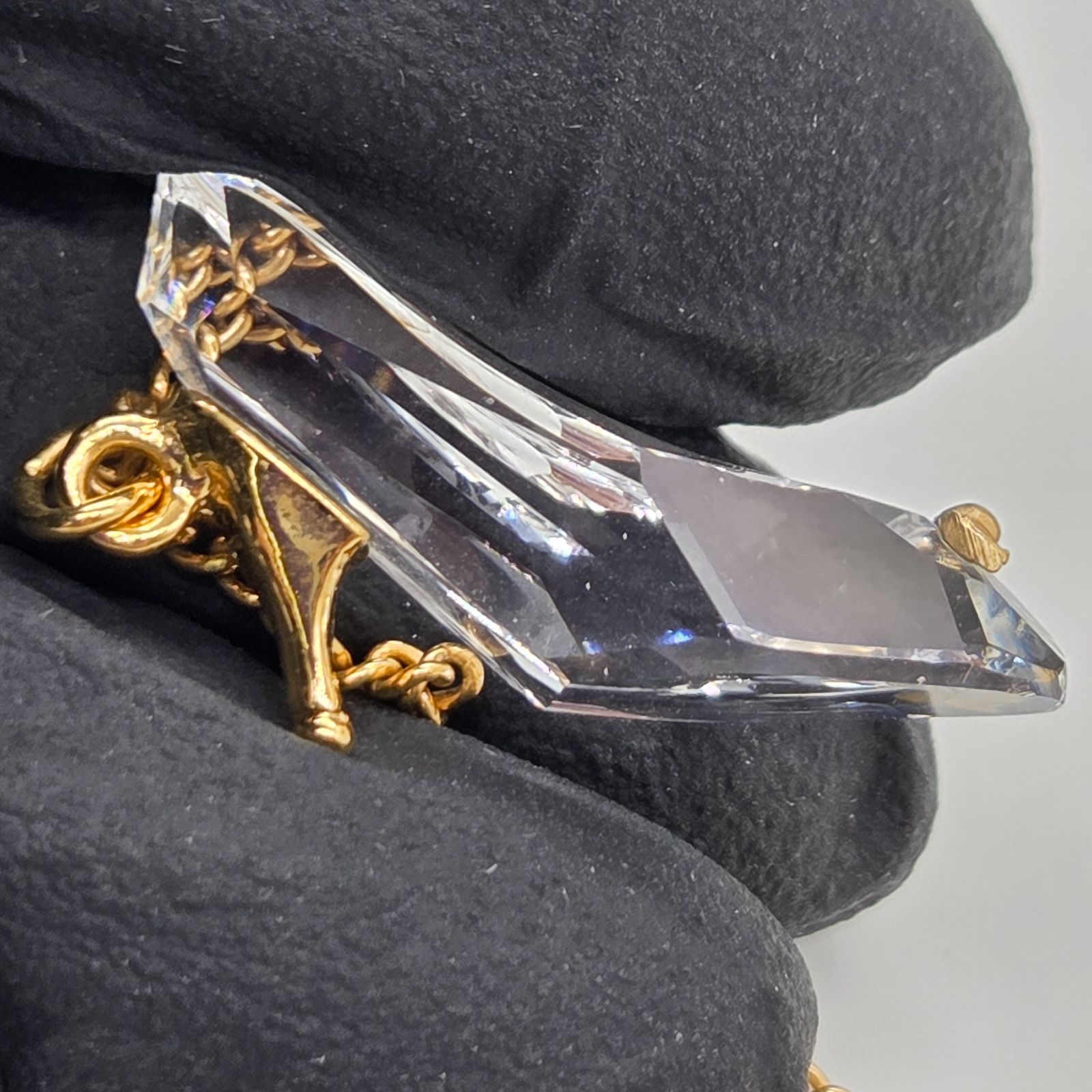 ☆ スワロフスキー SWAROVSKI ☆ ハイヒール ガラスの靴 ゴールド
