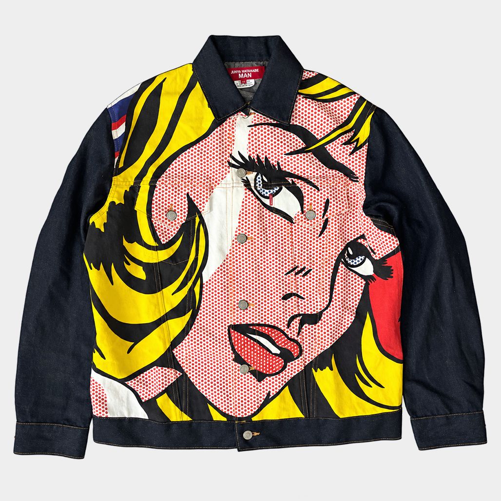 JUNYA WATANABE MAN（ジュンヤワタナベマン）✖︎ Levi's(リーバイス）2023SS Roy Lichtenstein ヘアリボンの少女プリントデニムジャケット