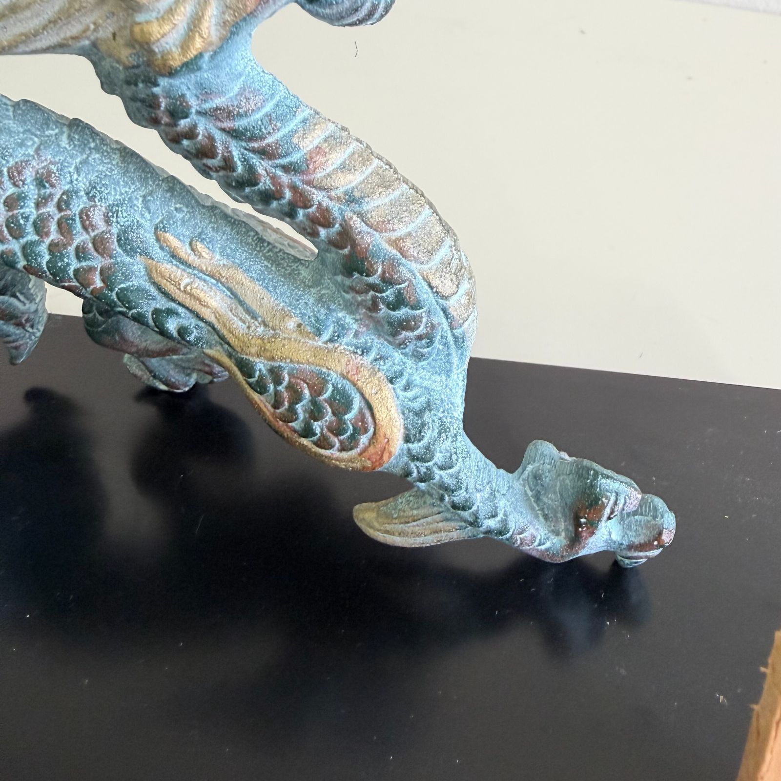 瑞峰作】高岡銅器 瑞龍の縁起物置物 / オブジェ 銅製 高岡銅器 台座