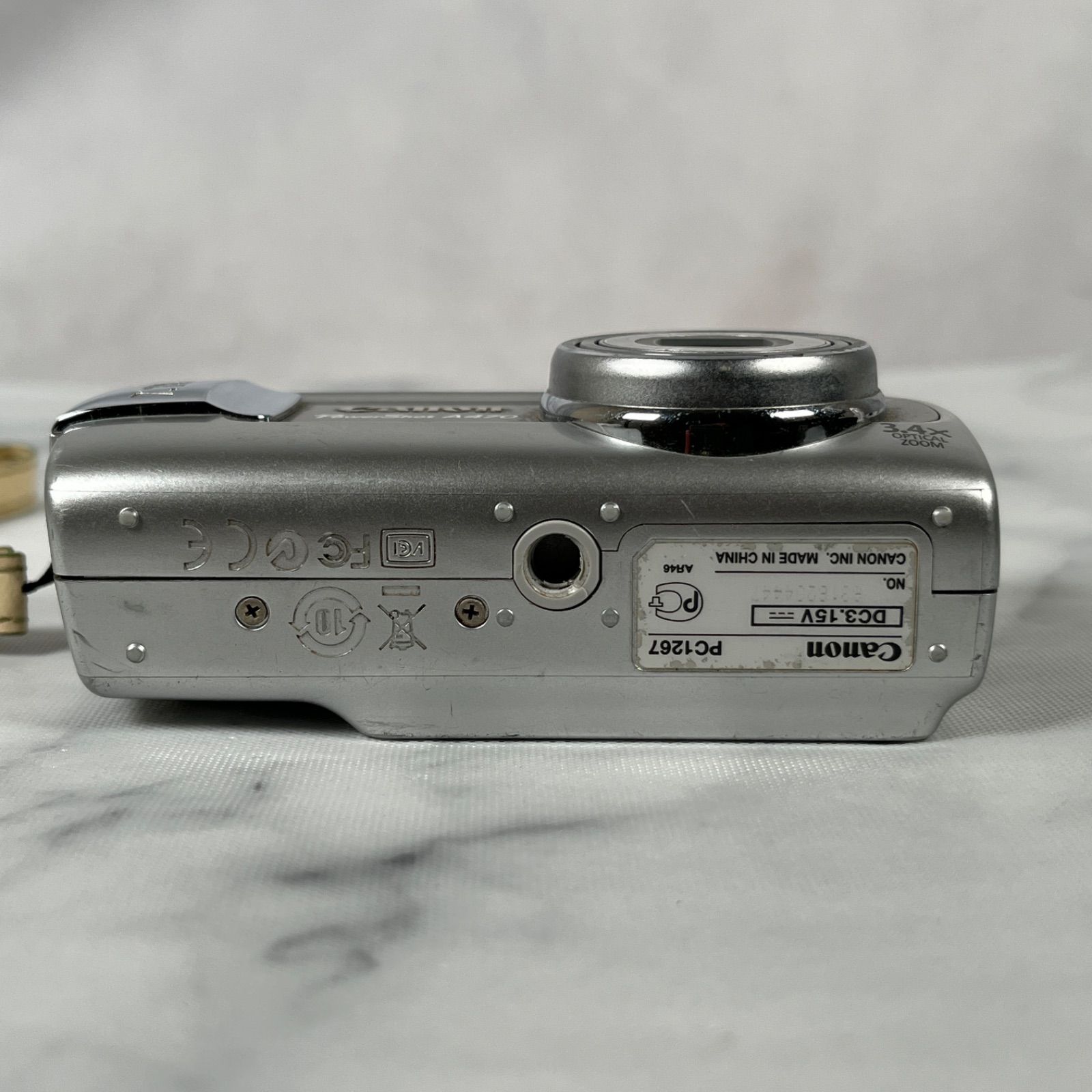 ☆通電確認済☆ Canon キヤノン PowerShot A470 シルバー コンパクト