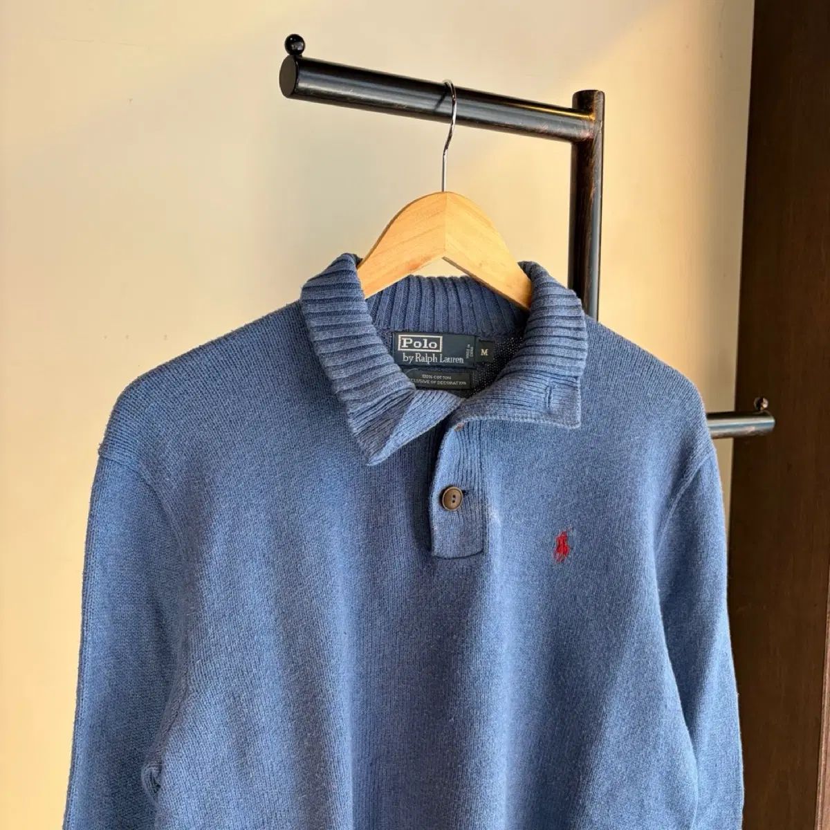 18295 - POLO RALPH LAUREN ポロラルフローレン ブルー ハーフニット