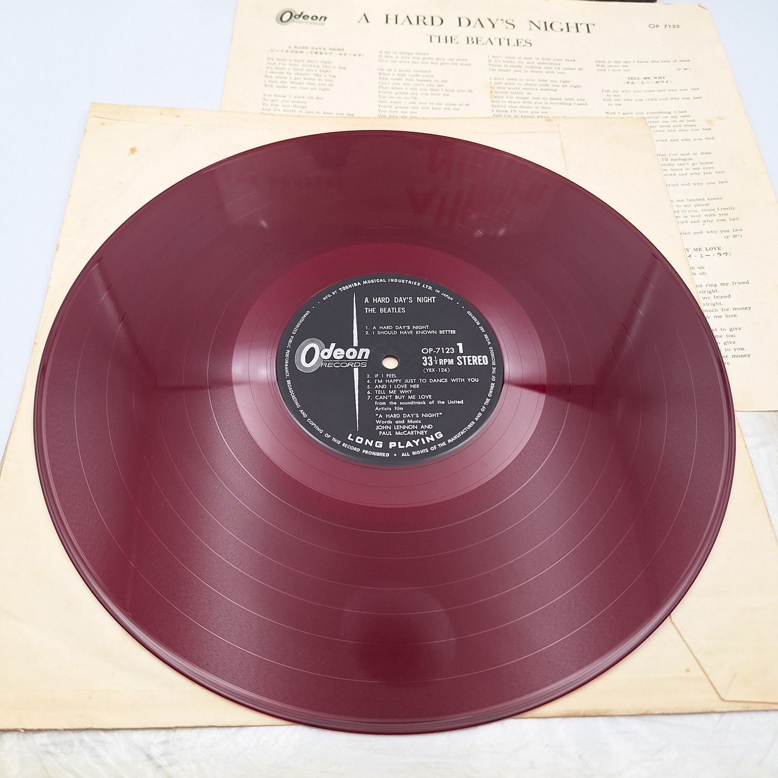 ビートルズ LP 赤盤 A HARD DAY'S NIGHT ア・ハード・デイズ・ナイト
