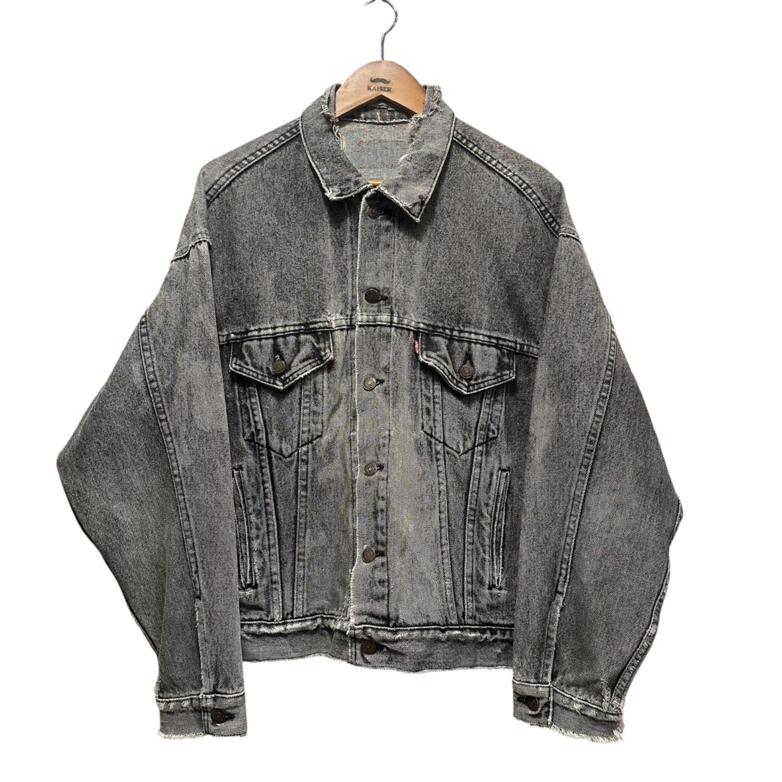 80s 〜 90s Levi’s 70507-0253 Black Chemical Wash Denim Jacket LARGE Made in USA / 80年代 リーバイス ブラックデニム ケミカルウォッシュ Gジャン USA製