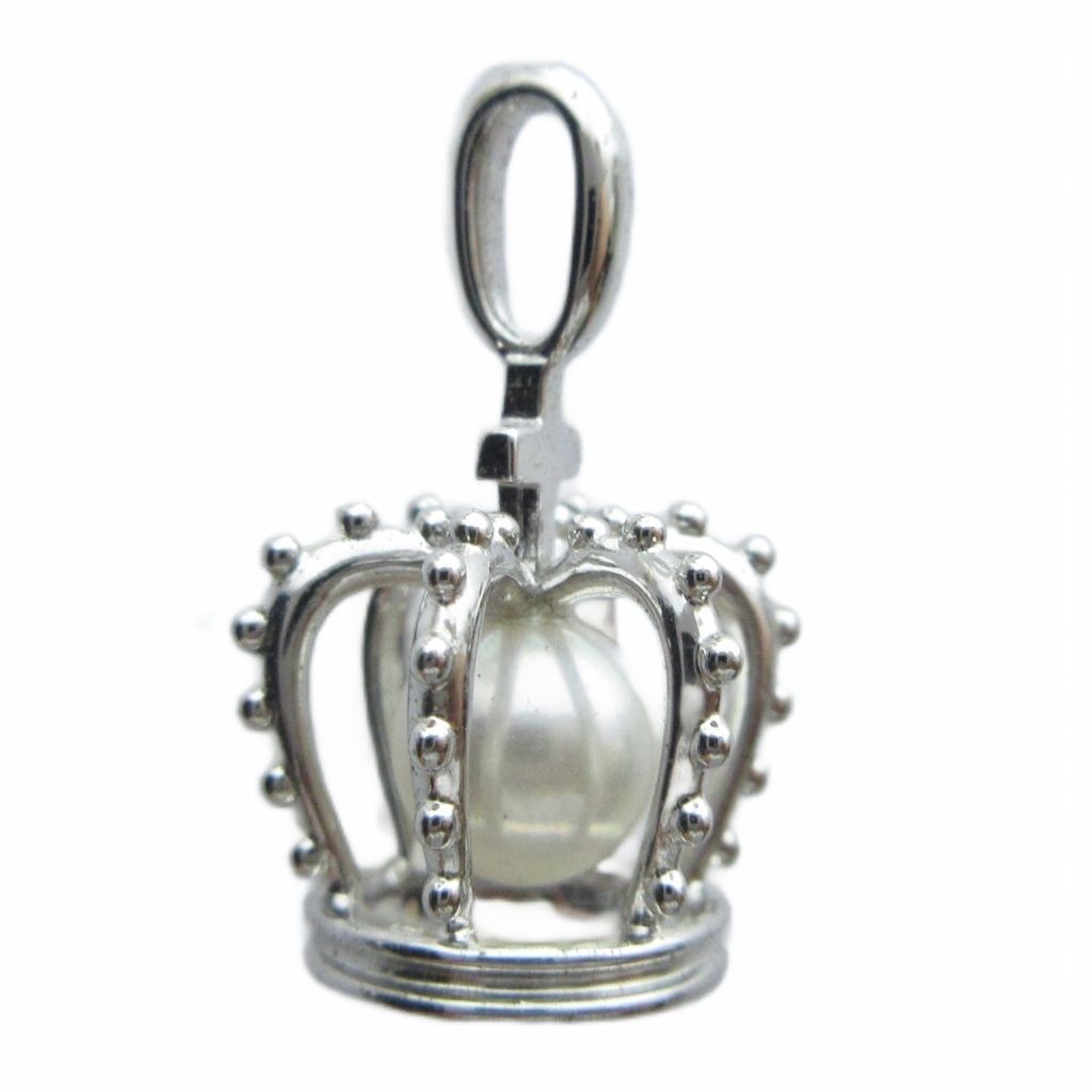 タサキ 田崎 TASAKI ネックレス トップのみ アクセサリー ペンダント パール 真珠 クラウン シルバー色 ■GY11 /MQ
