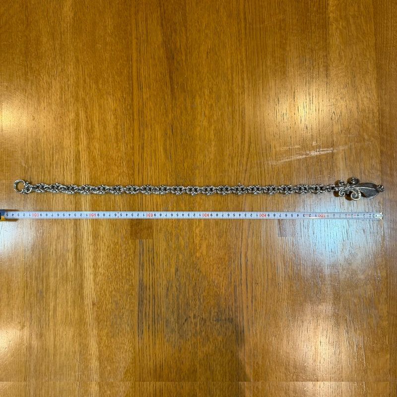 圧巻大きい、重たいコブラ ウォレットチェーン403.5gx64cm シルバー