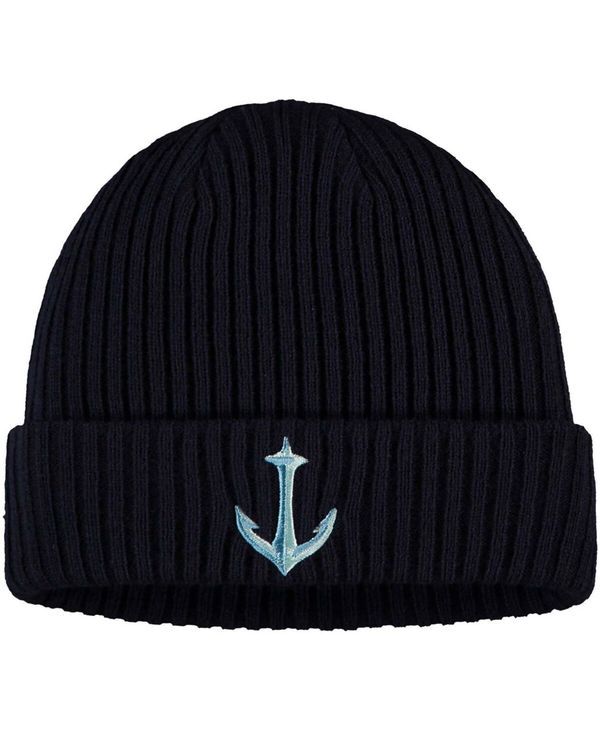ファナティクス メンズ アクセサリー 帽子 ニット ロゴ Fanatics Mens Deep Sea Navy Blue Seattle Kraken Secondary Logo Cuffed K 8,174円